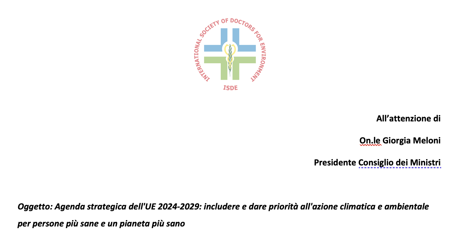 Agenda strategica UE 2024/2029: ISDE Italia scrive alla Presidente del Consiglio