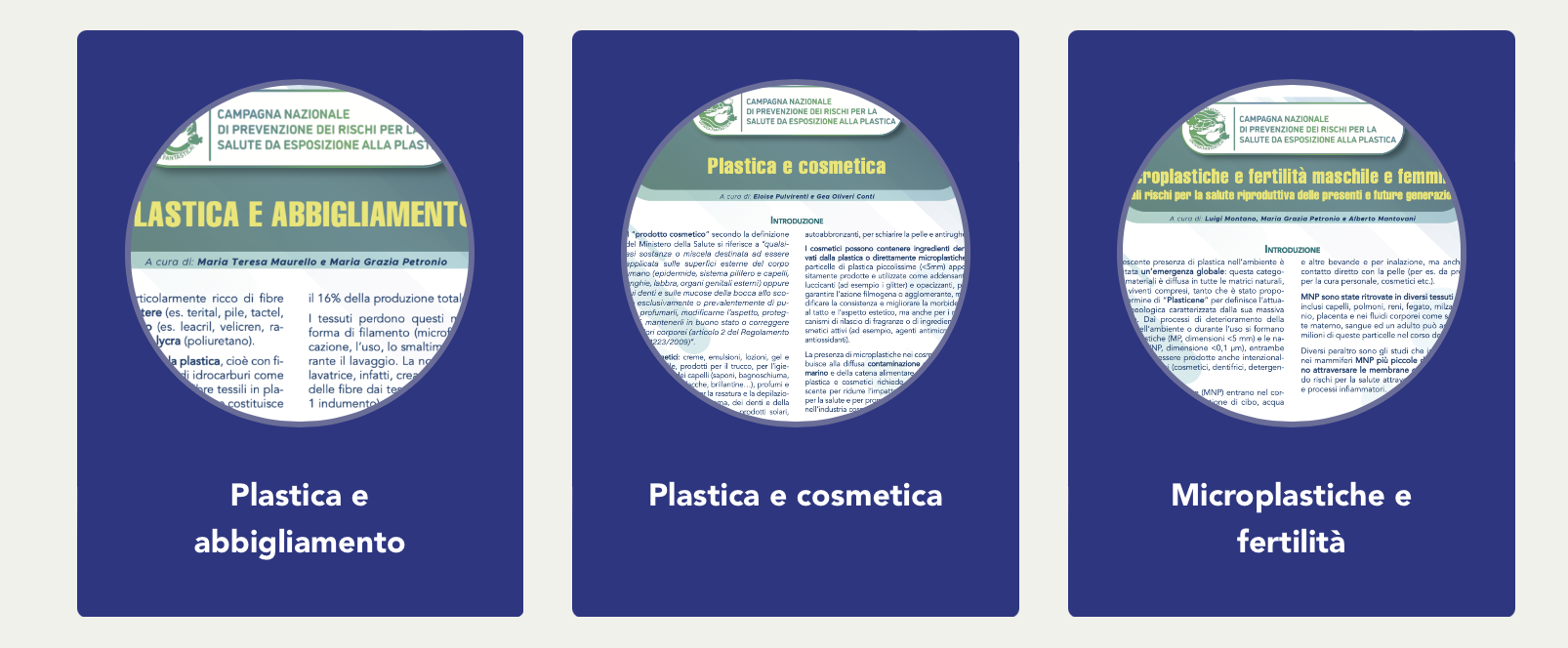 Ancora nuove schede informative per la campagna  sulla plastica