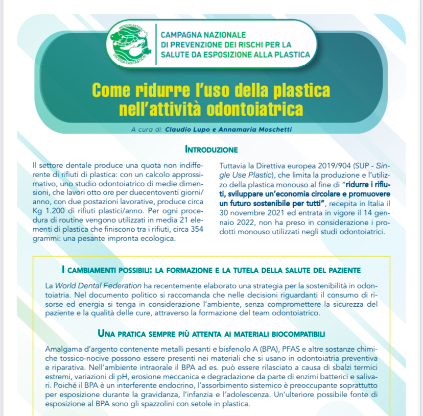 Aggiornati i materiali disponibili per la campagna sui rischi per l’esposizione alle plastiche